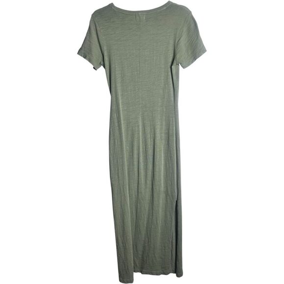 NATION Ltd Dress Size XS Womens Sage Green Knot Tie Maxi Short Sleeve Stretch - Picture 7 of 11